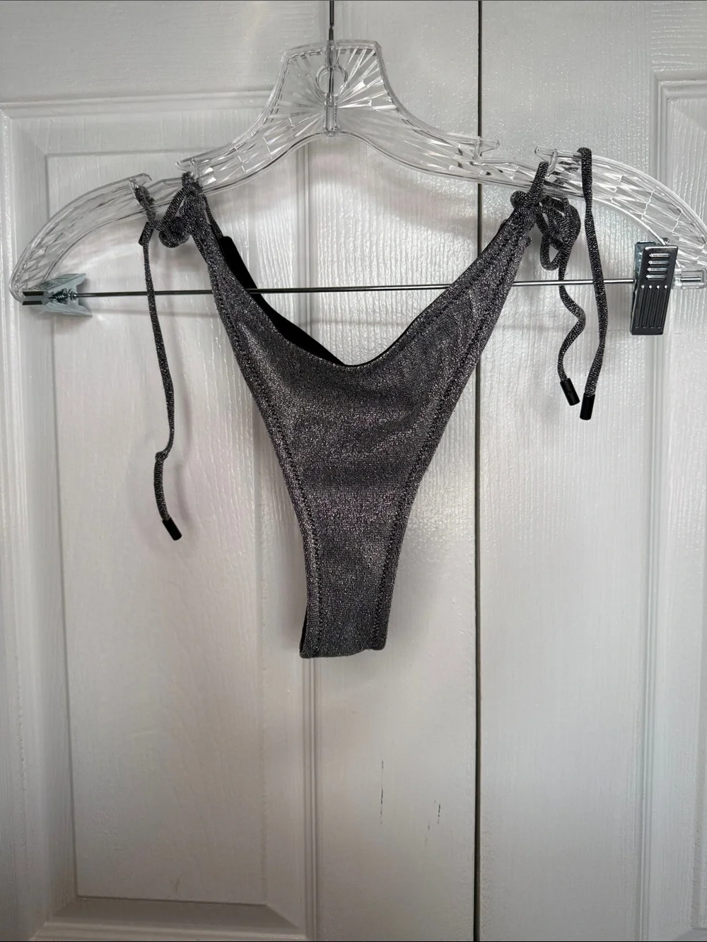 triangl swimwear Metallic Charcoal Tie-Side Bikini Panty